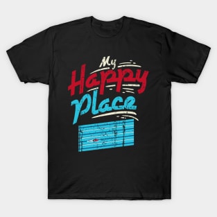 My Happy Place Swimming Pool - Swim Team Swimmer Gift T-Shirt